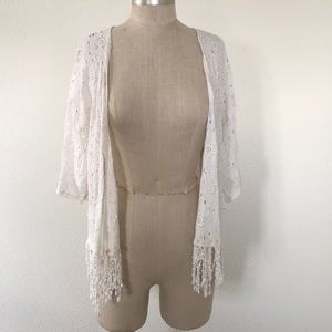 Vintage Coachella Vibes Crocheted Kimono
